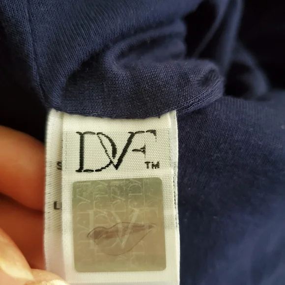 LAST CHANCE - Diane Von Furstenberg "Zarita" Navy Lace Zip Dress - Picture 11 of 12